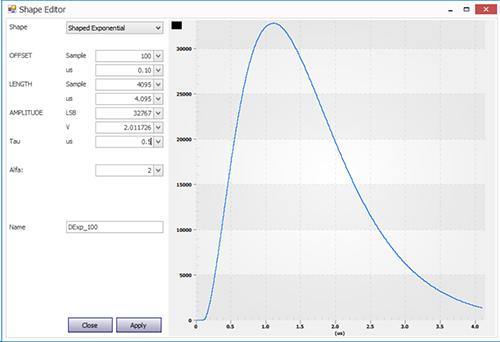 Detector Emulator control center software main screen